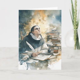 St. Thomas Aquinas with Quill カード