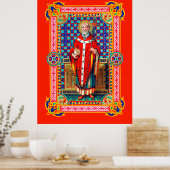 St. Thomas Becket in Red Chasuble (K 34)ポスター ポスター (キッチン)