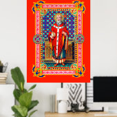 St. Thomas Becket in Red Chasuble (K 34)ポスター ポスター (ホームオフィス)