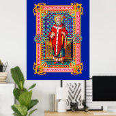 St. Thomas Becket in Red Chasuble (K 34)ポスター ポスター (ホームオフィス)