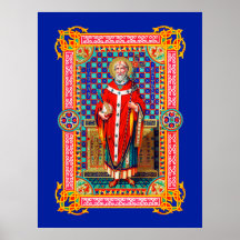 St. Thomas Becket in Red Chasuble (K 34)ポスター