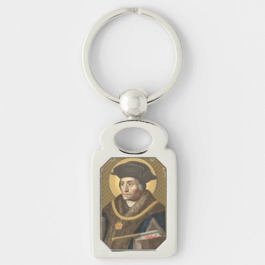 St. Thomas More (SAU 026)長方形メタル キーホルダー (正面)