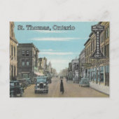 St. Thomas, Ontario - Talbot通りc. 1935 ポストカード (正面)