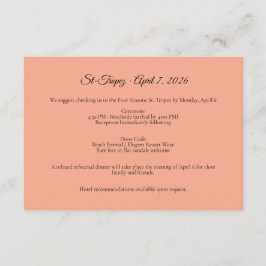 St. Tropez Destination Wedding  エンクロージャーカード