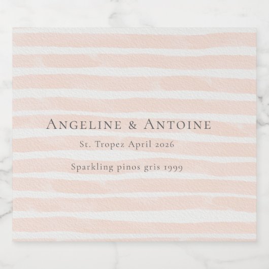 St. Tropez Destination Wedding  スパークリングワインラベル (シングルラベル)