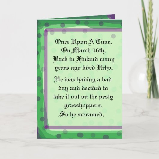 St. Urhoの物語の挨拶状は それをカスタマイズか。 カード (正面)