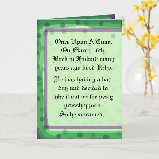 St. Urhoの物語の挨拶状は それをカスタマイズか。 カード (黄色い花)