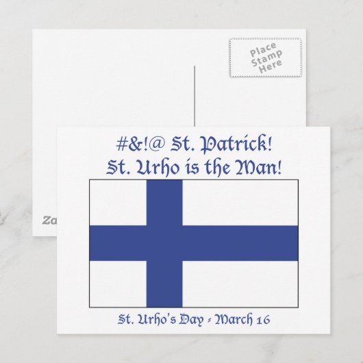 St. Urhoは人です ポストカード (正面/裏面)