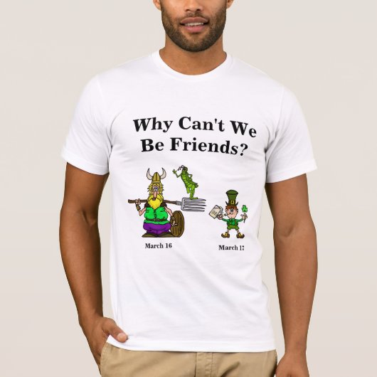 St. Urho及びセントパトリックのTシャツの組合せ Tシャツ (正面)