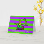 St. Urho日のカスタマイズ可能な挨拶状 カード (黄色い花)