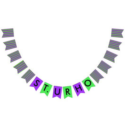 St. Urho日の紫色の緑の党の旗 バンティングフラッグ (全)