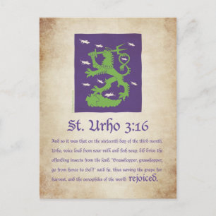 St. Urho 3:16 – はがき