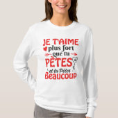 St Valentin Couple Je T'aime Plus Que Tu Ronfles Tシャツ (正面)