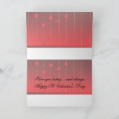 St.Valentine日カード、バレンタインのペンギンのハート シーズンカード (内部)