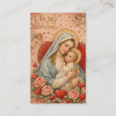 St. Valentine Prayer Poem Religious - Holy Card 名刺 (正面)