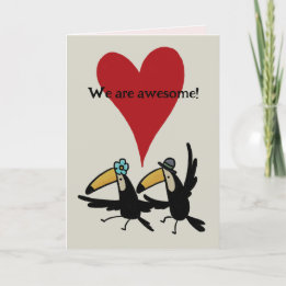 St. Valentine’s Day card: Awesome Two Toucans サンキューカード