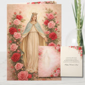 St. Valentines Day Blessed Virgin Floral シーズンカード