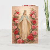 St. Valentines Day Blessed Virgin Floral シーズンカード (正面)