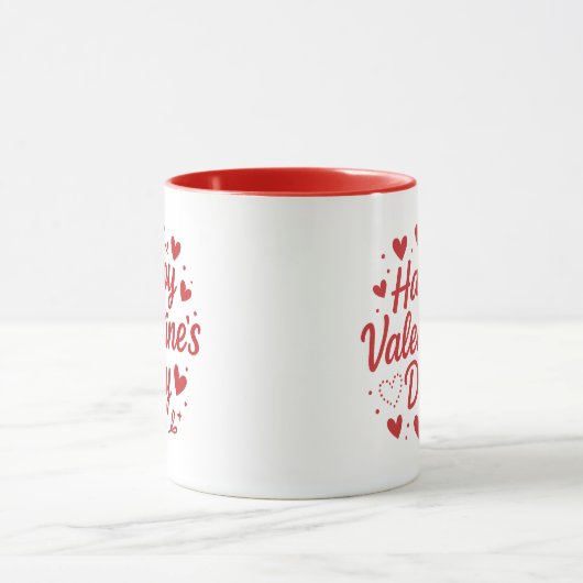 St. Valentine's Day Red Coffee Mug マグカップ (中央)