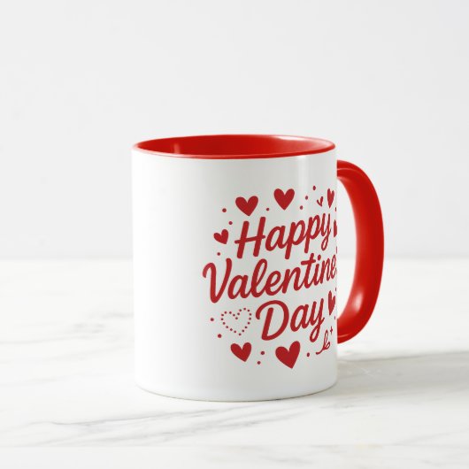 St. Valentine's Day Red Coffee Mug マグカップ (正面右)