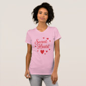 St. Valentines Day Sweet Heart Pink  Tシャツ (正面フル)