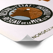 St. Valery en Cauxフランスヴィンテージ旅行ポスター ポスター (角)