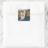St. Veronica, c.1470-1475 (パネル上の油) スクエアシール (バッグ)