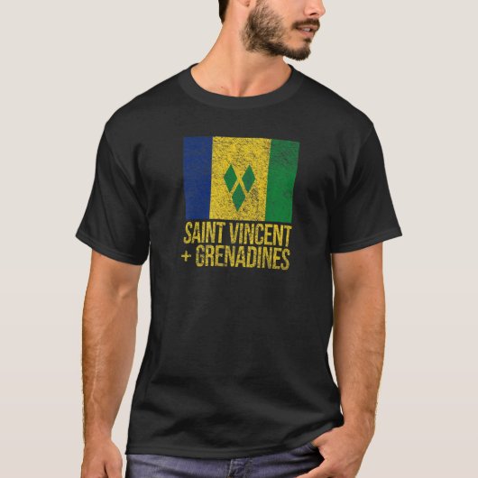 ST VINCENT AND THE GRENADINES FLAG Tシャツ (正面)
