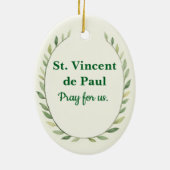 St Vincent de Paul God's Peace and Blessings セラミックオーナメント (裏面)