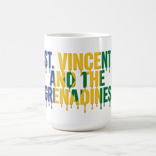 St. Vincent  Drip | Caribbean Flag Design | Fan  コーヒーマグカップ (中央)