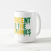 St. Vincent  Drip | Caribbean Flag Design | Fan  コーヒーマグカップ (正面右)