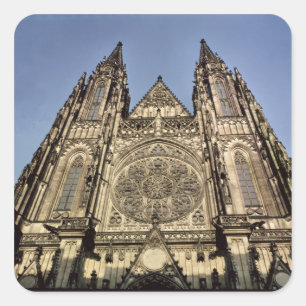 St. Vitusのカテドラルの正面 スクエアシール