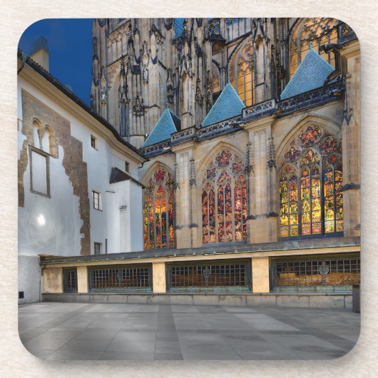 St. Vitus Cathedral Windows Hard Plastic Coaster コースター (正面)
