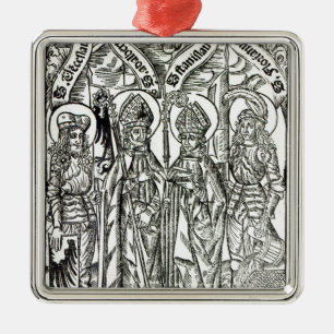 St. Wenceslaus、Adalbert、Stanislaus St. Florian メタルオーナメント