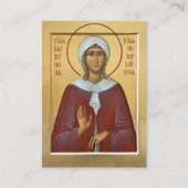 St. Xenia of Petersburg Orthodox Prayer Card プレイスカード (正面)