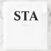 "STA"のセントオーガスティンFL楕円形のバンパーステッカー 楕円形シール (バッグ)