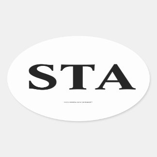 "STA"のセントオーガスティンFL楕円形のバンパーステッカー 楕円形シール