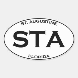 STA – セントオーガスティンフロリダ 楕円形シール