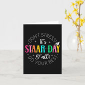 Staar Day Yallテスト日テスト州テスト日ティー カード (黄色い花)