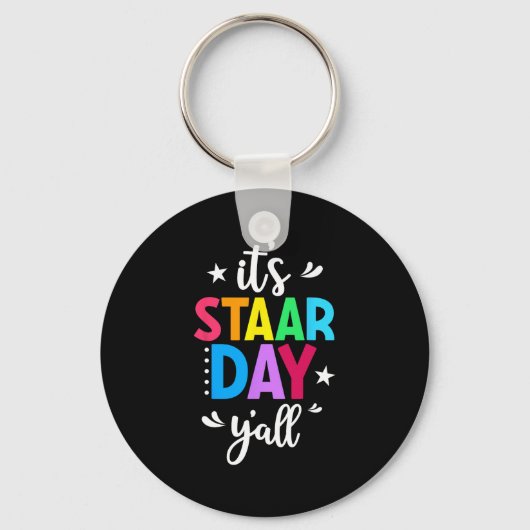 Staar Day Yallテスト日テスト日先生Studen キーホルダー (正面)