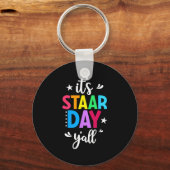 Staar Day Yallテスト日テスト日先生Studen キーホルダー (正面)