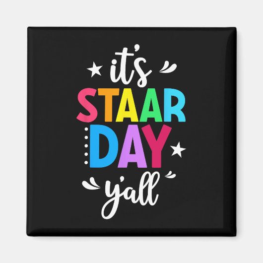 Staar Day Yallテスト日テスト日先生Studen マグネット (正面)