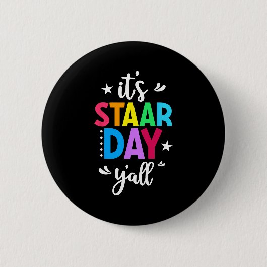 Staar Day Yallテスト日テスト日先生Studen 缶バッジ (正面)
