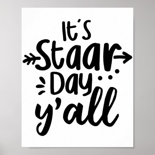 Staar Day Yall Cute Test Day For Students先生 ポスター (正面)