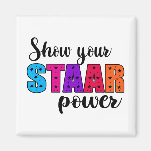 Staar Power Test Dayの学生先生 マグネット (正面)