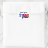 Staar Power Test Dayの学生先生 ラウンドシール (バッグ)