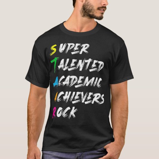 STAAR Super Talented Academic Achievers Rock Testi Tシャツ (正面)