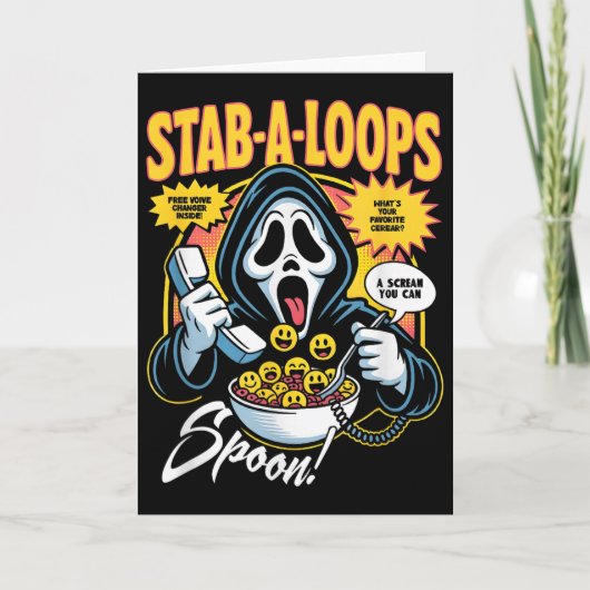 Stab-a-loops ホラーシリアルボックス ハロウィン カード (正面)