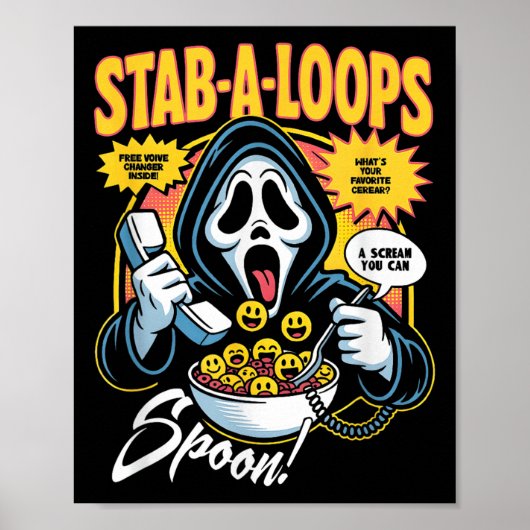 Stab-a-loops ホラーシリアルボックス ハロウィン ポスター (正面)
