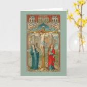 Stabat Mater (SAU 22)スタイル3 空白の挨拶 カード (黄色い花)